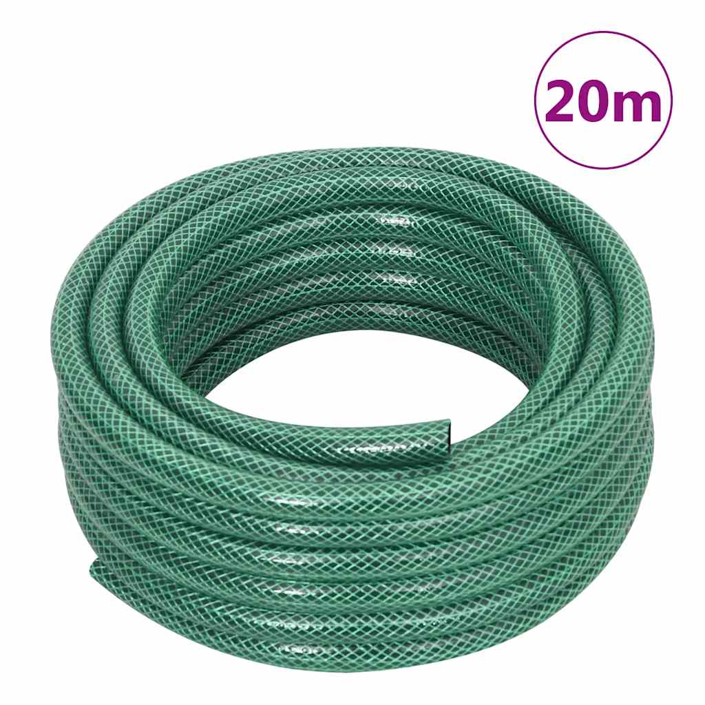 Zeleni kolut sa setom za pričvršćivanje crijeva 0,5 " 20 m PVC
