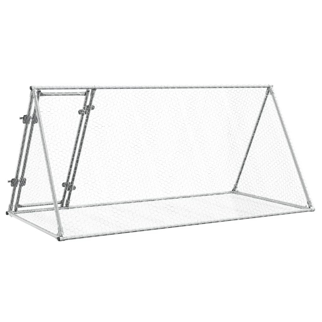 Kavez za zečeve srebrni 200 x 105 x 91 cm od pocinčanog čelika