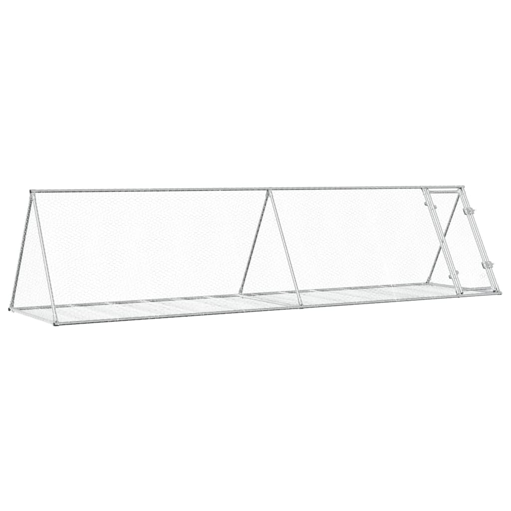 Kavez za zečeve srebrni 400 x 105 x 91 cm od pocinčanog čelika