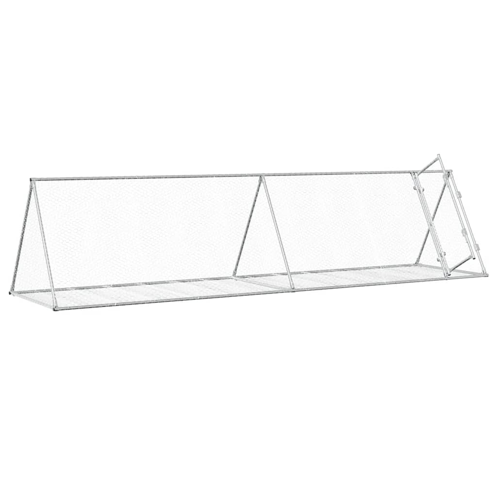 Kavez za zečeve srebrni 400 x 105 x 91 cm od pocinčanog čelika
