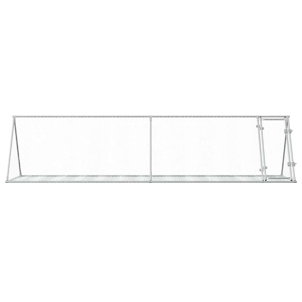 Kavez za zečeve srebrni 400 x 105 x 91 cm od pocinčanog čelika