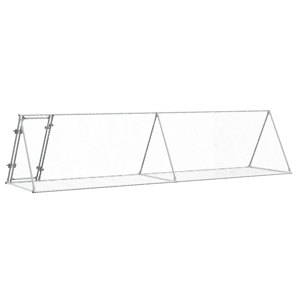 Kavez za zečeve srebrni 400 x 105 x 91 cm od pocinčanog čelika
