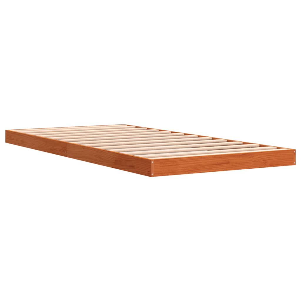 Okvir kreveta voštano smeđi 100 x 200 cm od masivne borovine