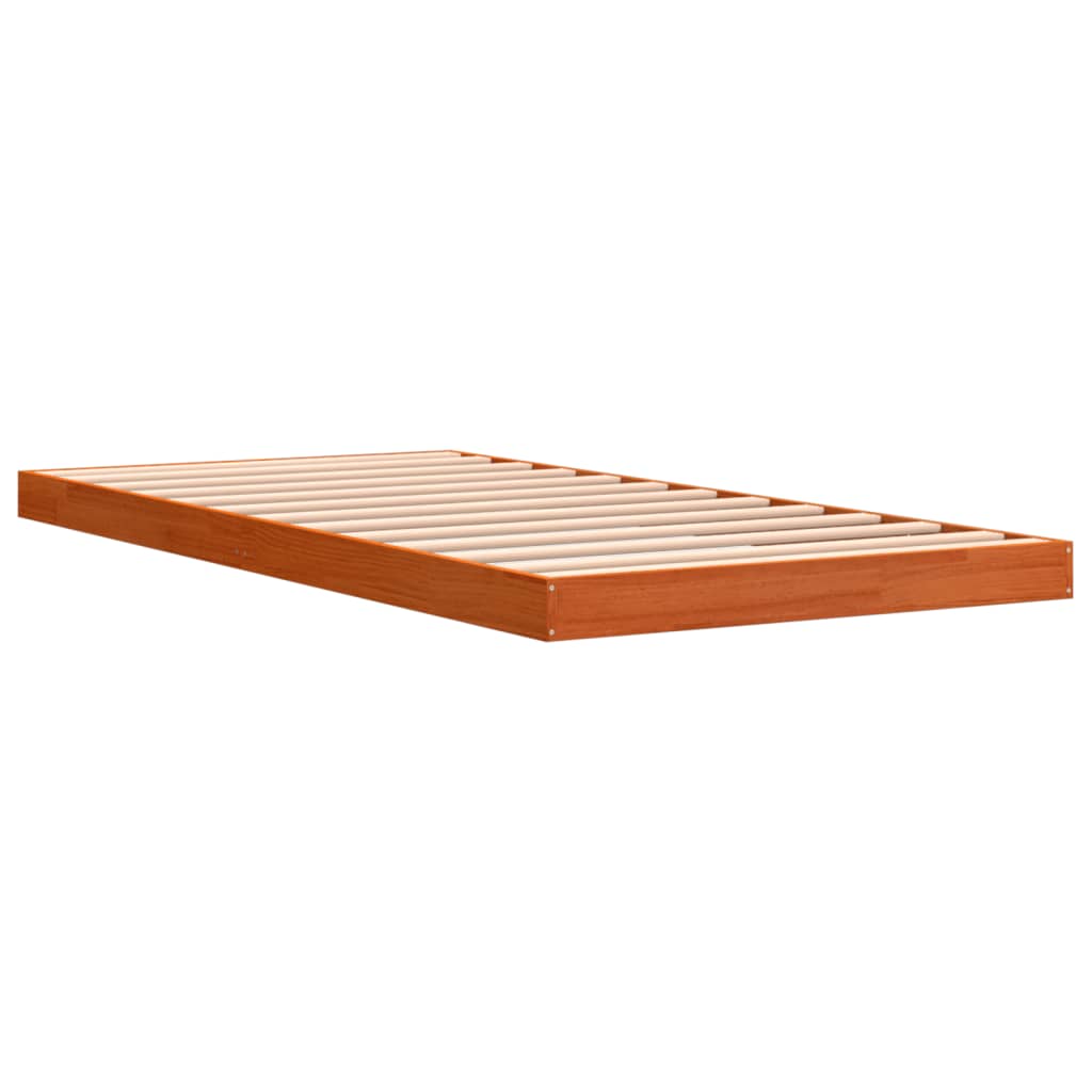 Okvir kreveta voštano smeđi 100 x 200 cm od masivne borovine