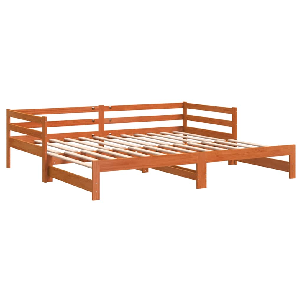 Dnevni krevet na razvlačenje bez madraca 90x190 cm masivno drvo