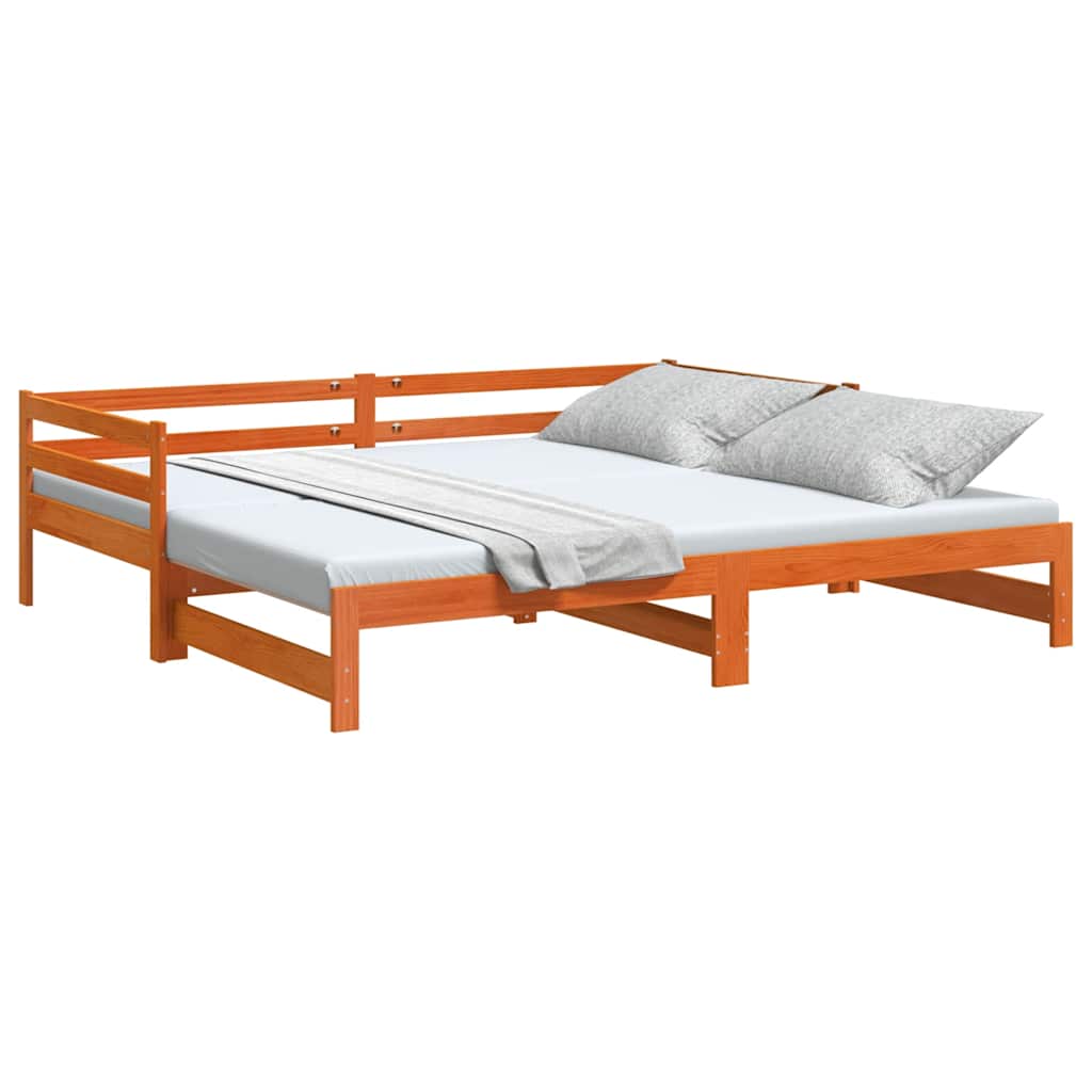 Dnevni krevet na razvlačenje bez madraca 90x190 cm masivno drvo