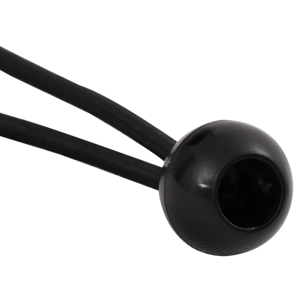 Bungee uže s lopticama Crna 4 mm x 22 cm Polipropilen