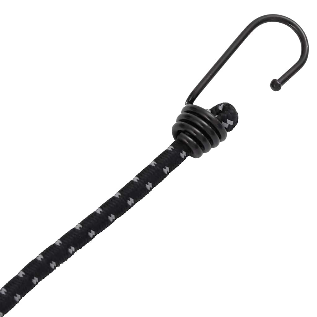 Užad za bungee s reflektirajućim prugama i kukama 50 kom 59 cm