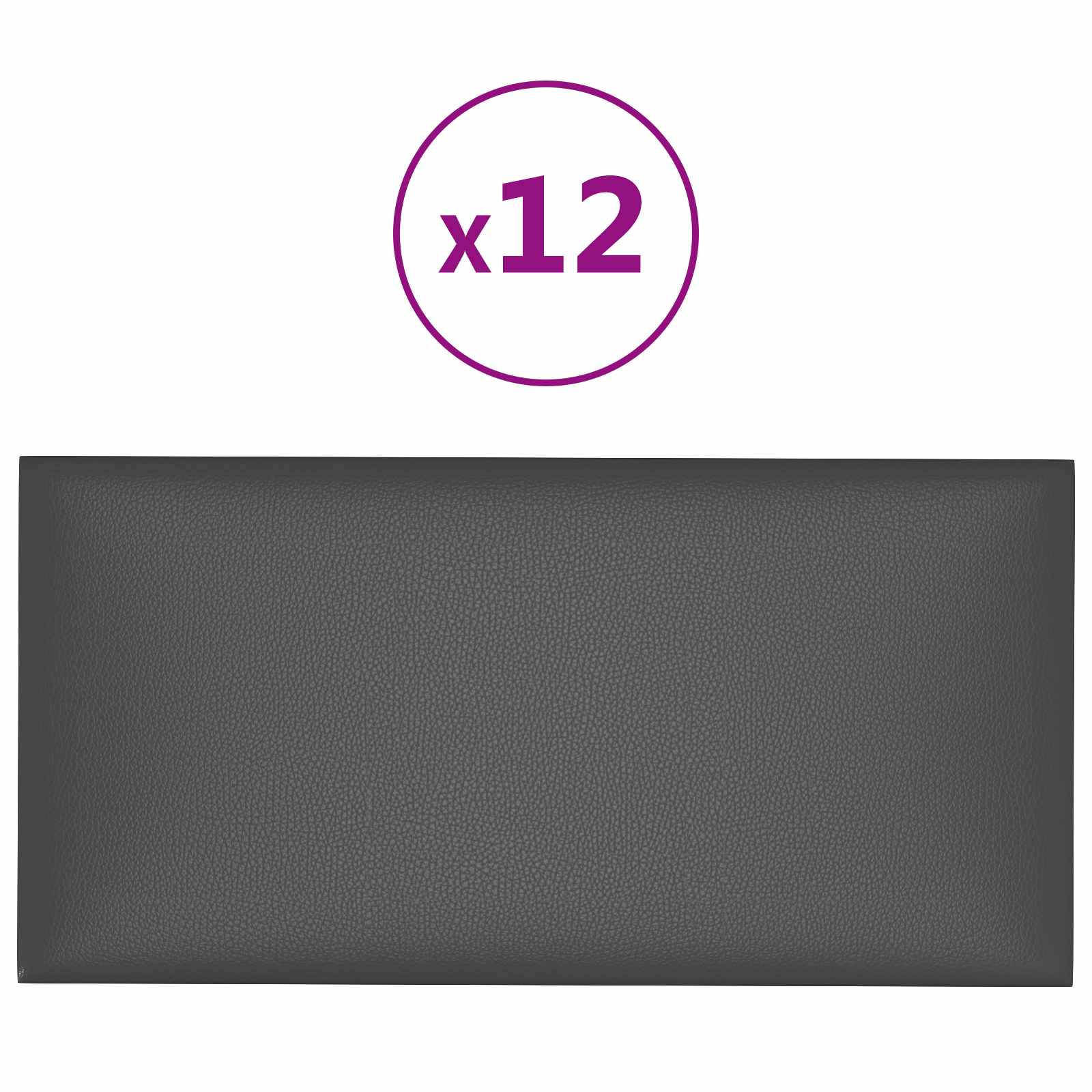 Zidna uzglavlja 12 pcs Sivi 60 x 30 cm tkanina