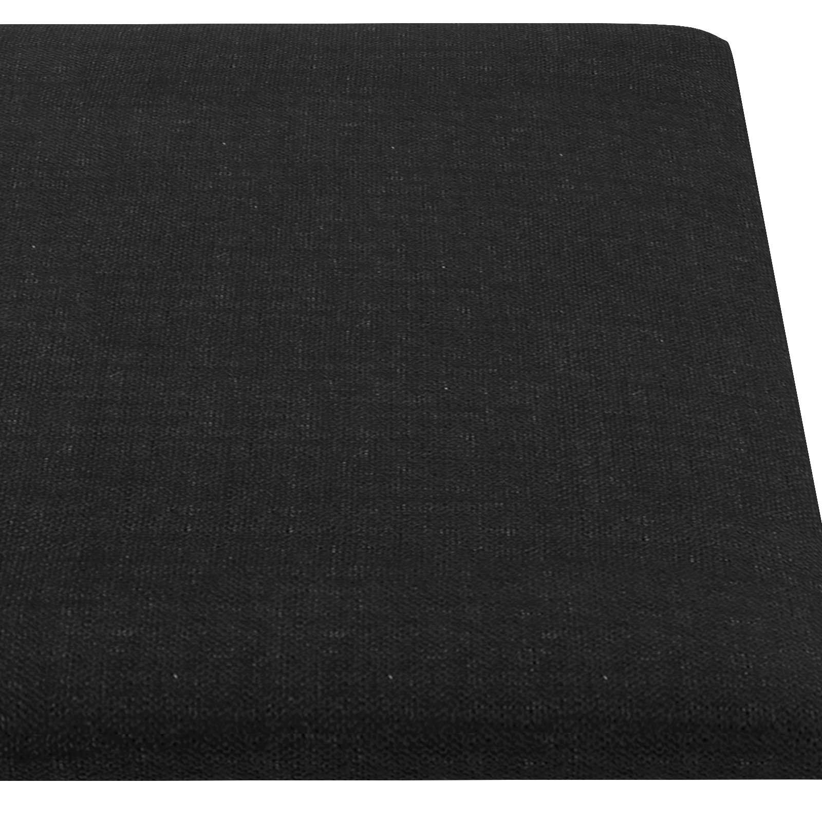 Zidna uzglavlja 12 pcs Crna 90 x 30 cm tkanina