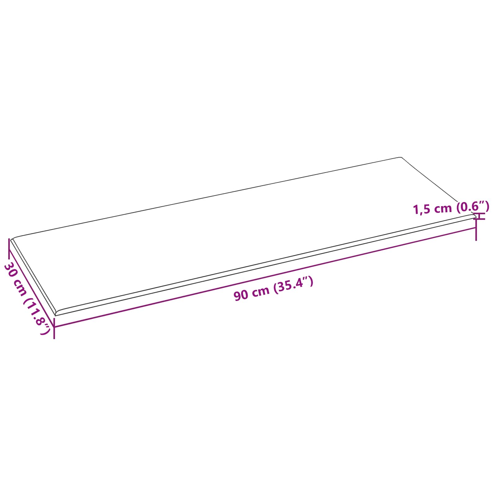 Zidna uzglavlja 12 pcs Sivi 90 x 30 cm tkanina