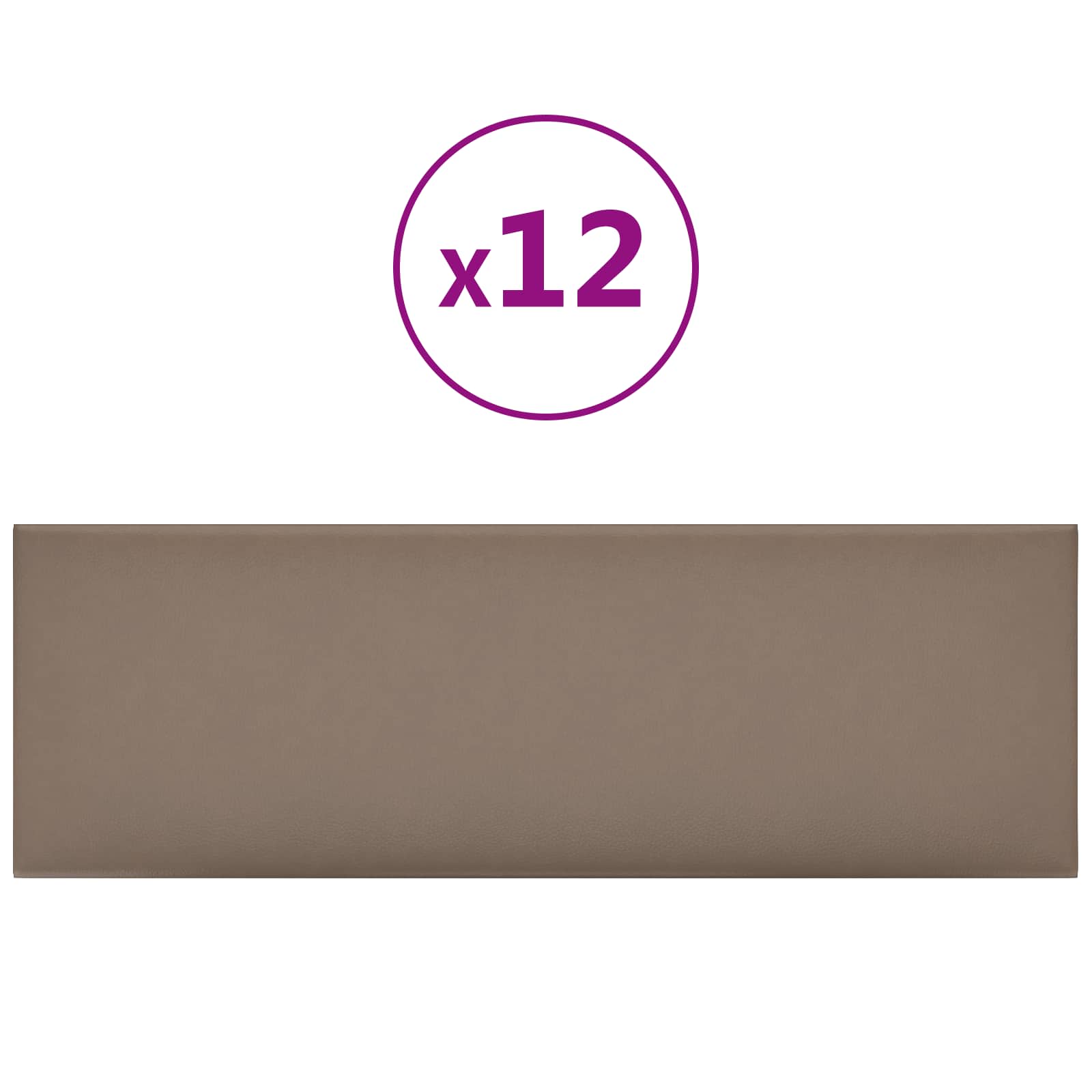 Zidna uzglavlja 12 pcs Boja cappuccina 90 x 30 cm tkanina