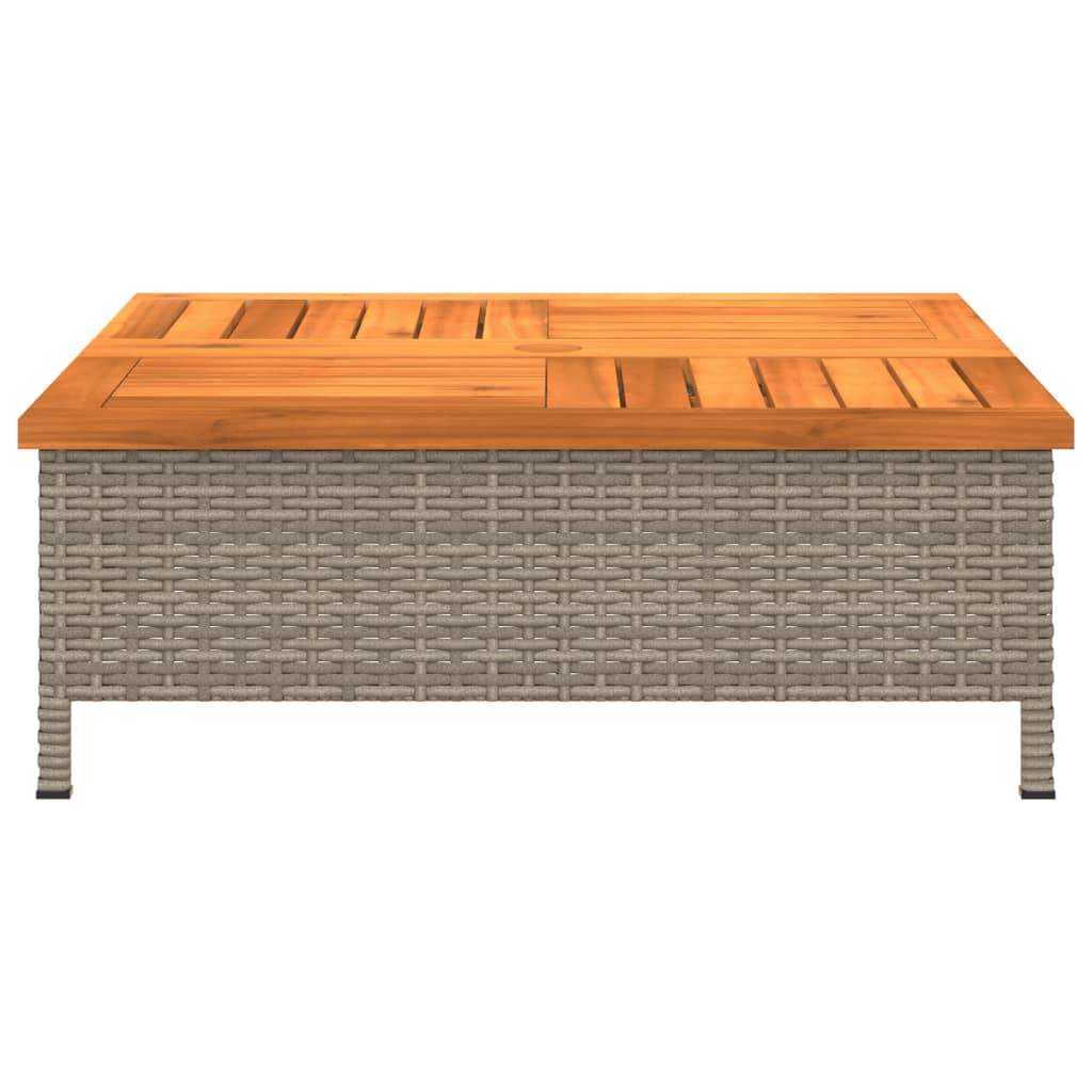 Vrtni stol sivi 70 x 70 x 25 cm od ratana i bagremovog drva