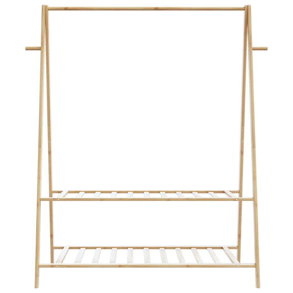 Stalak za odjeću s policama 132x45,5x150,5 cm od bambusa