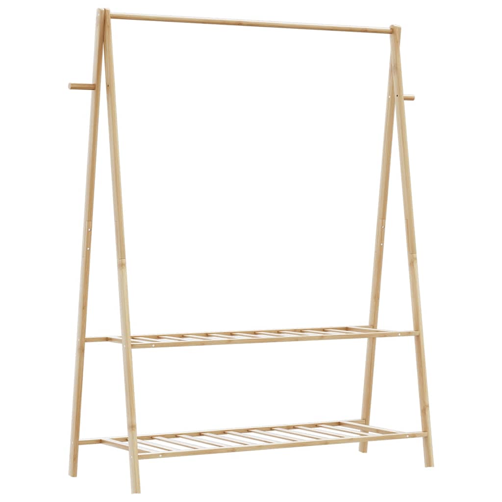 Stalak za odjeću s policama 132x45,5x150,5 cm od bambusa
