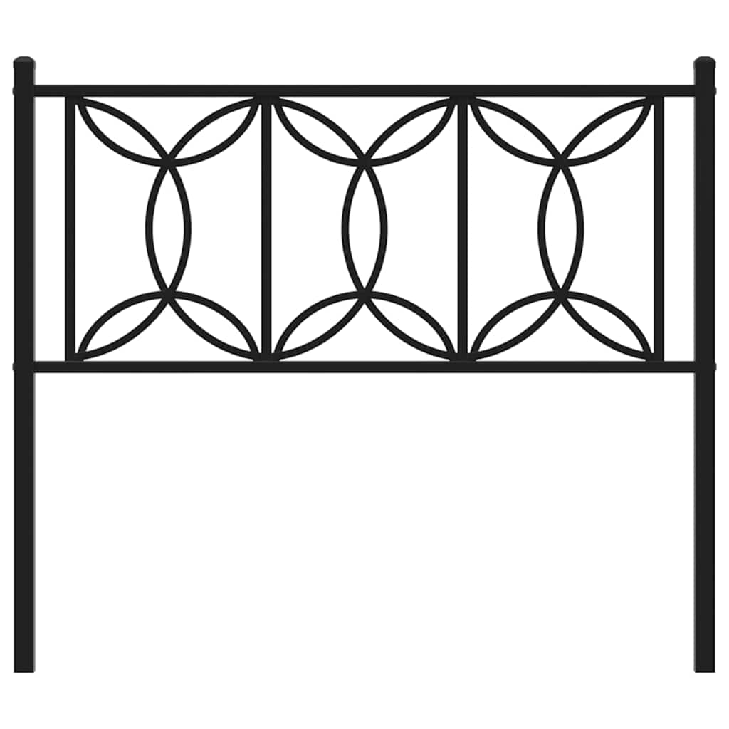 Metalno zamjensko uzglavlje crno 107 cm