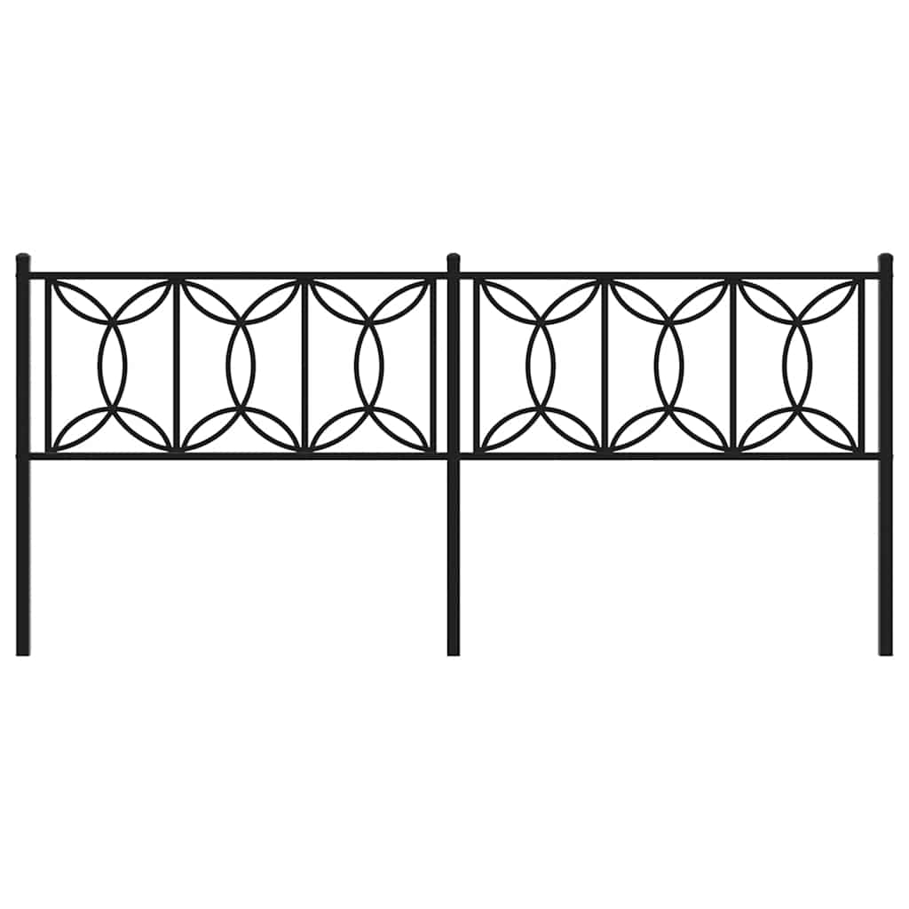 Metalno zamjensko uzglavlje crno 193 cm