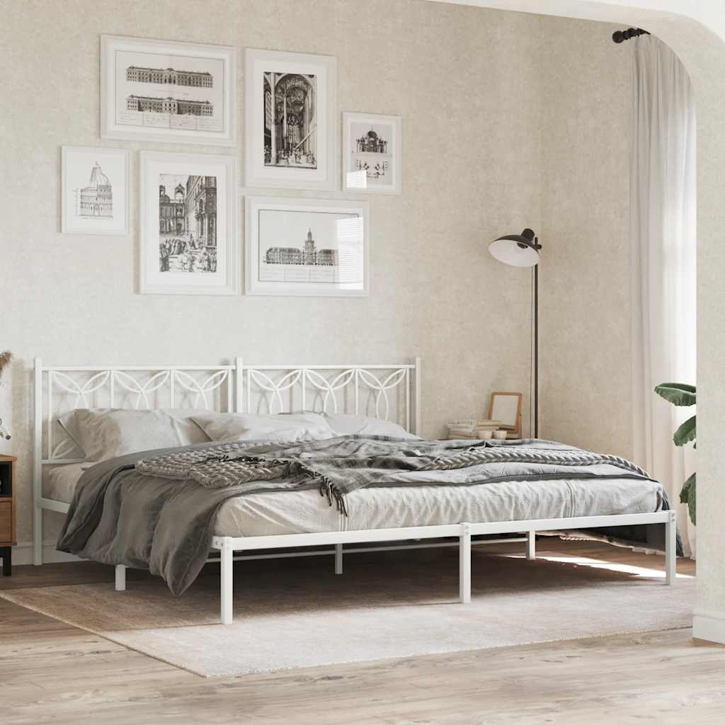Metalno zamjensko uzglavlje bijelo 193 cm