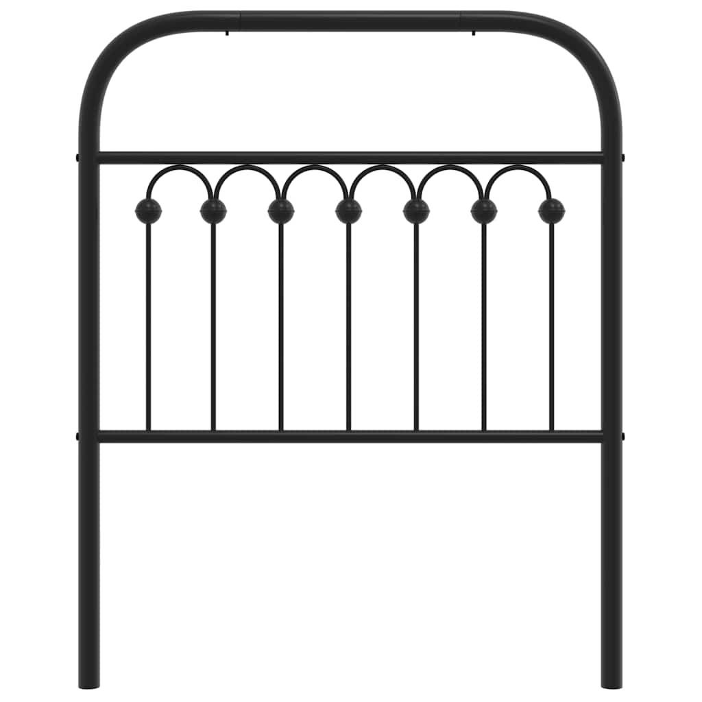Metalno zamjensko uzglavlje crno 80 cm