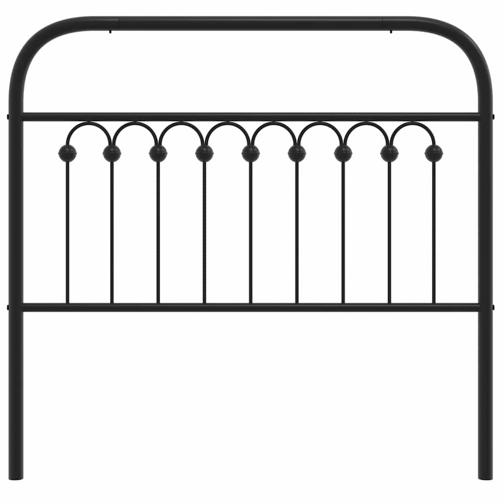 Metalno zamjensko uzglavlje crno 100 cm