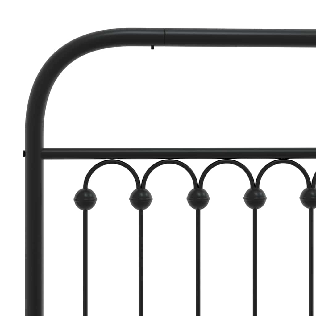 Metalno zamjensko uzglavlje crno 100 cm