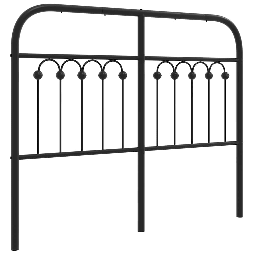 Metalno zamjensko uzglavlje crno 120 cm