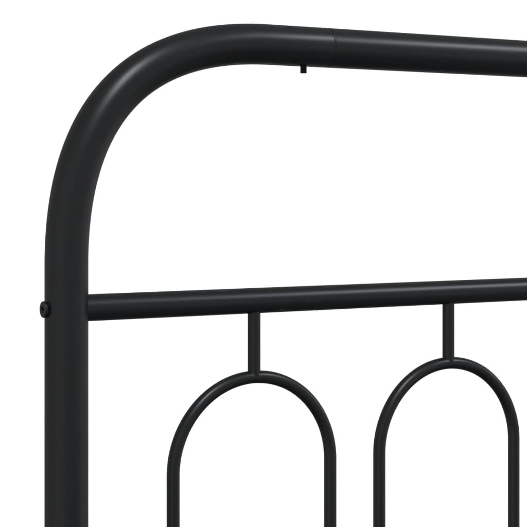Metalni okvir kreveta uzglavlje i podnožje crni 107x203 cm