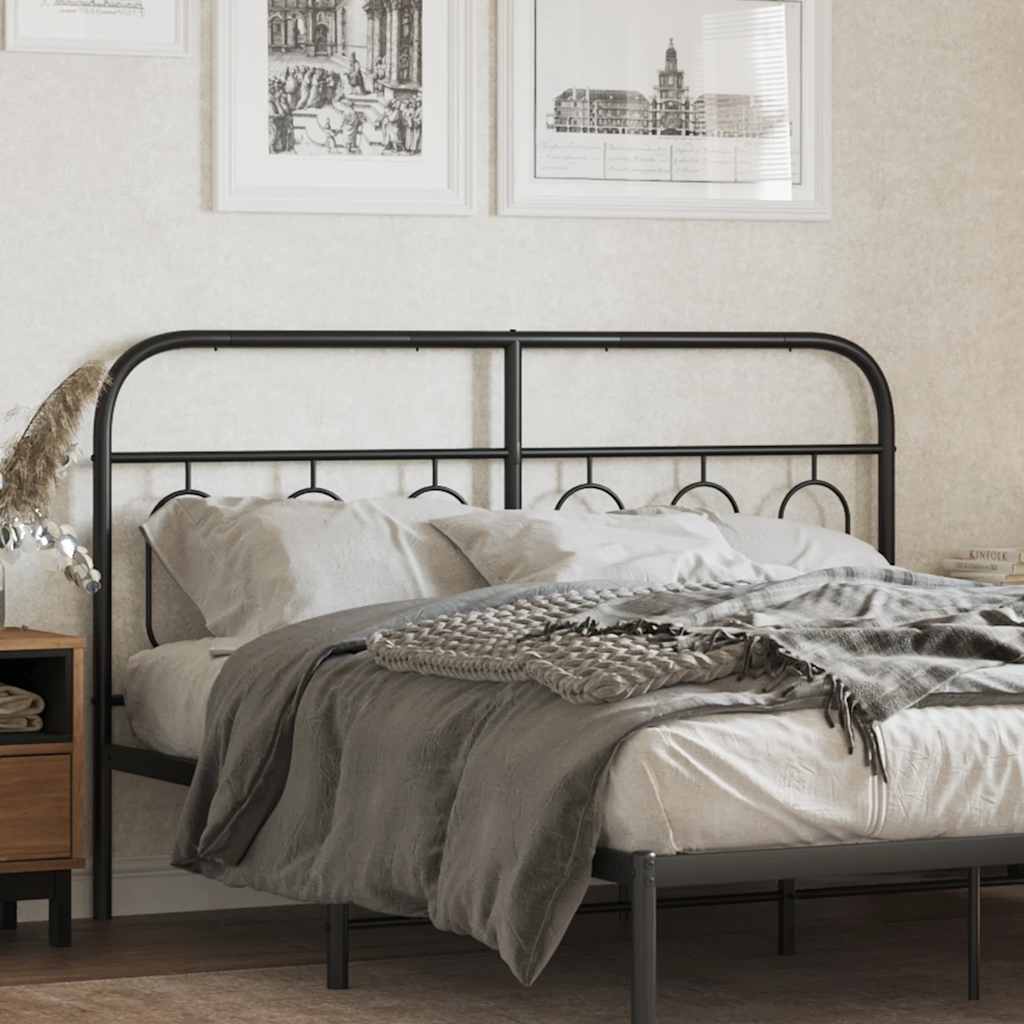 Metalno zamjensko uzglavlje crno 137 cm