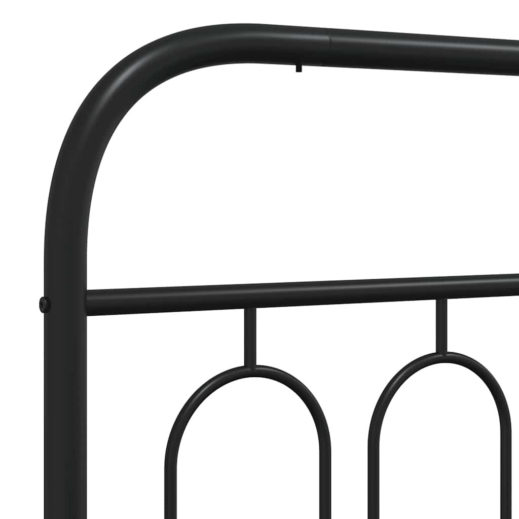 Metalno zamjensko uzglavlje crno 137 cm