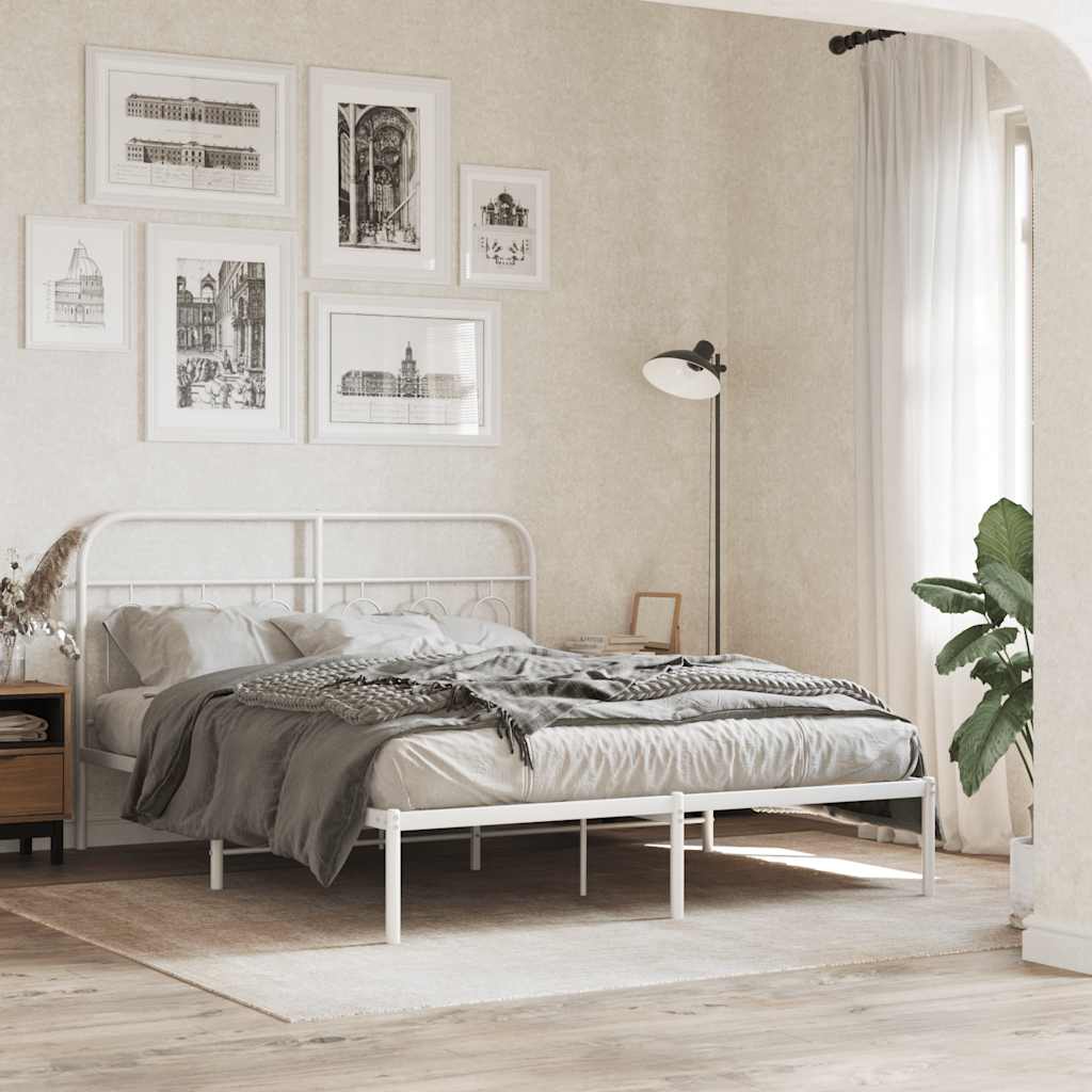 Metalno zamjensko uzglavlje bijelo 140 cm