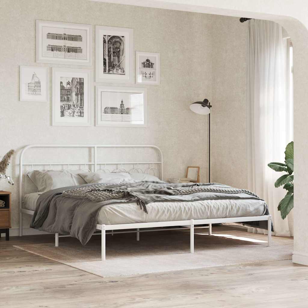 Metalno zamjensko uzglavlje bijelo 193 cm