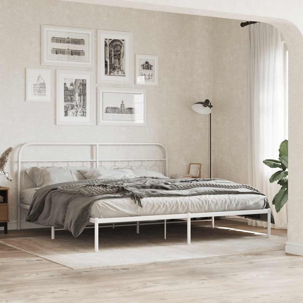 Metalno zamjensko uzglavlje bijelo 200 cm