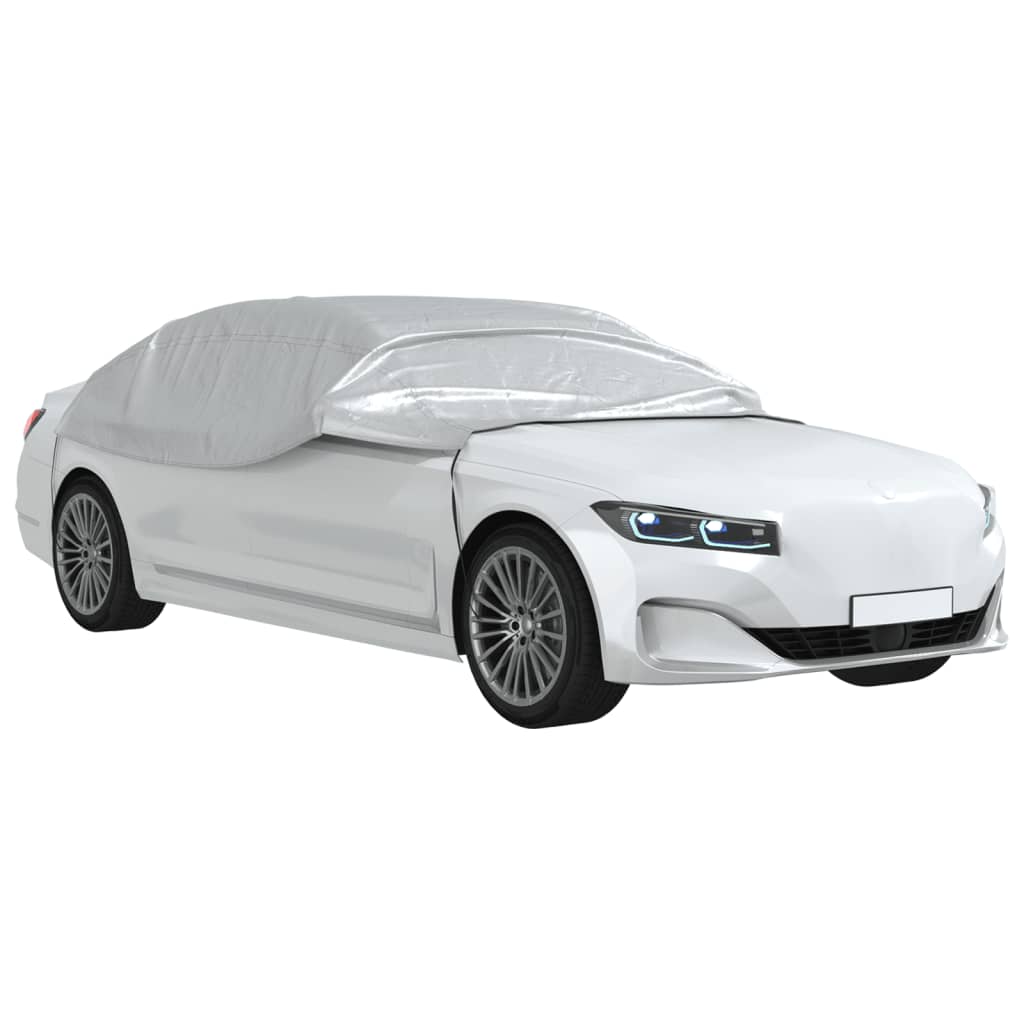 Navlaka za pola automobila s kukama srebrna XL