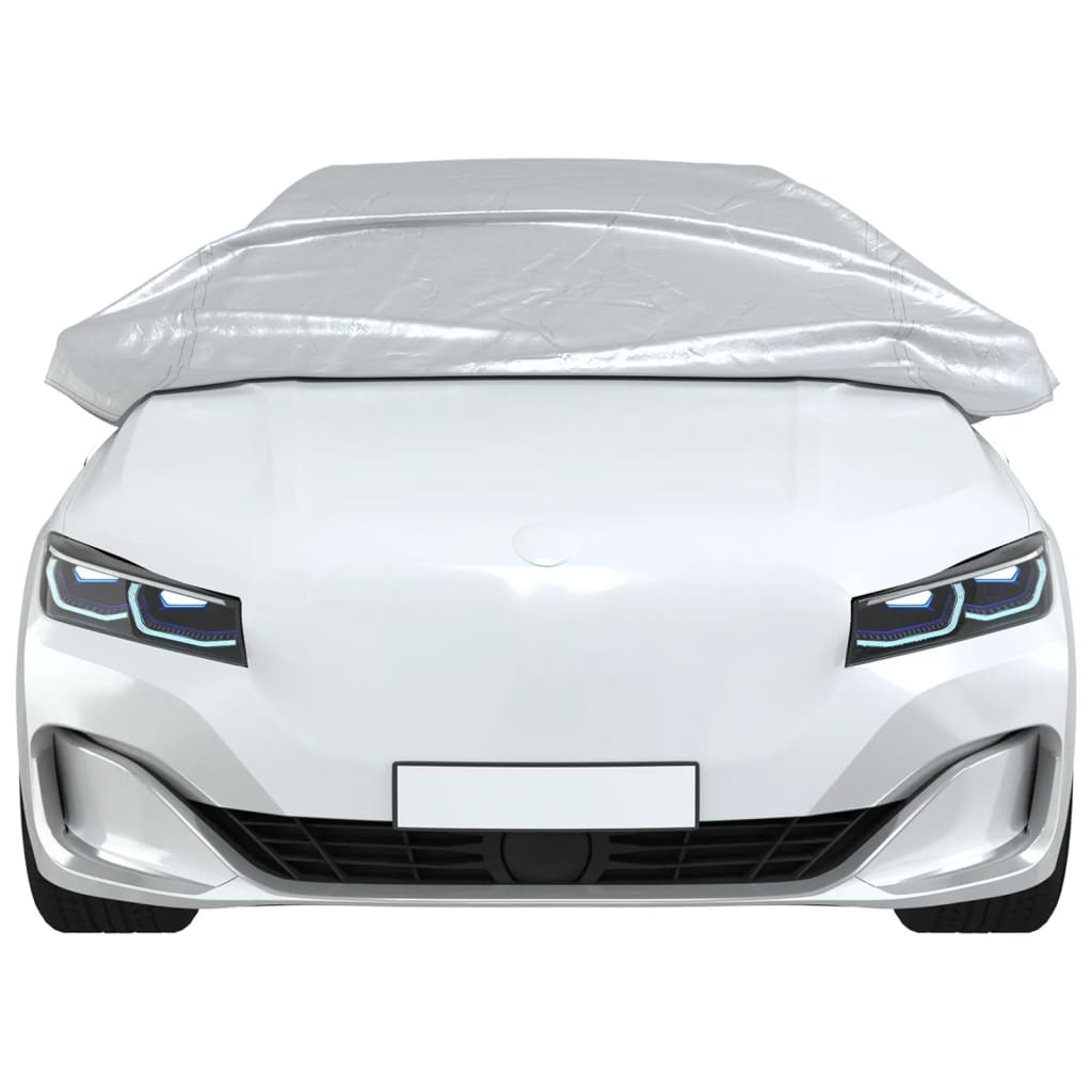 Navlaka za pola automobila s kukama srebrna XL