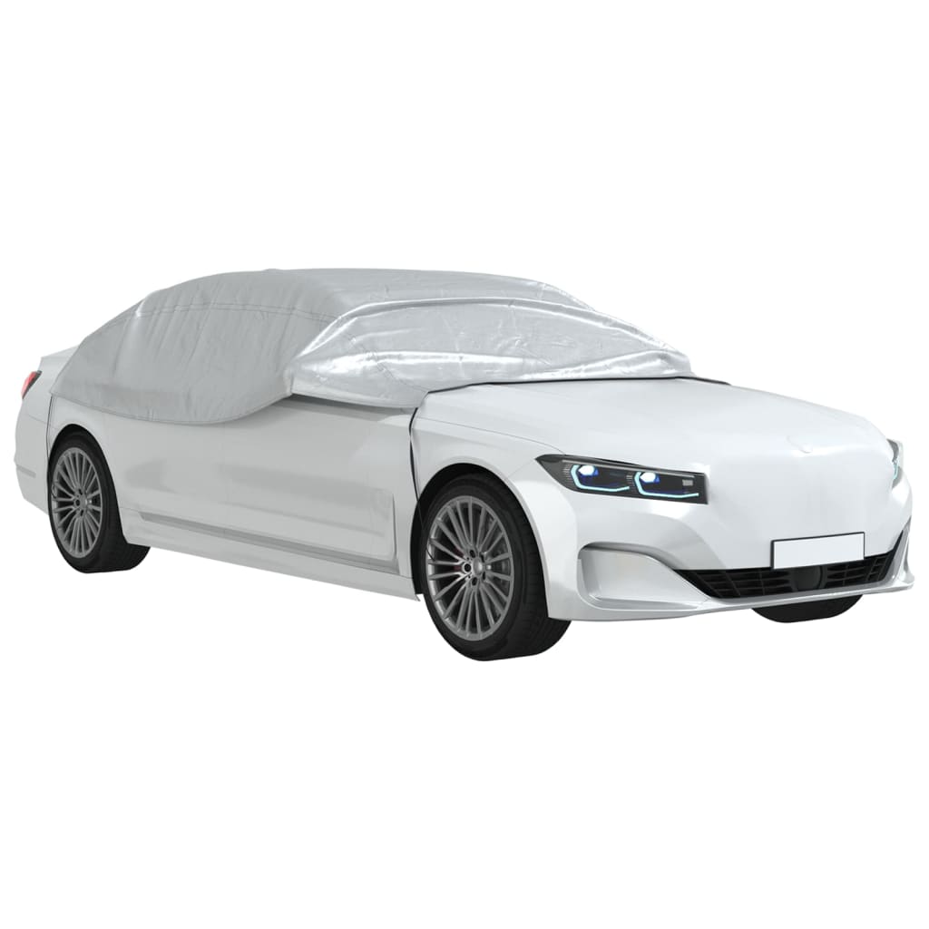 Navlaka za pola automobila s kukama srebrna M PEVA