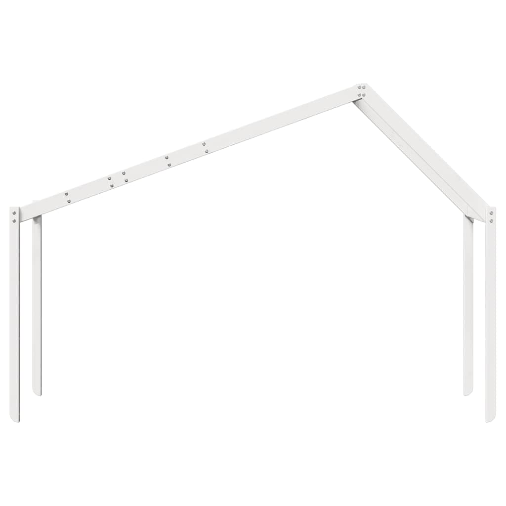 Krov za dječji krevet bijeli 213x95,5x144,5 cm masivna borovina