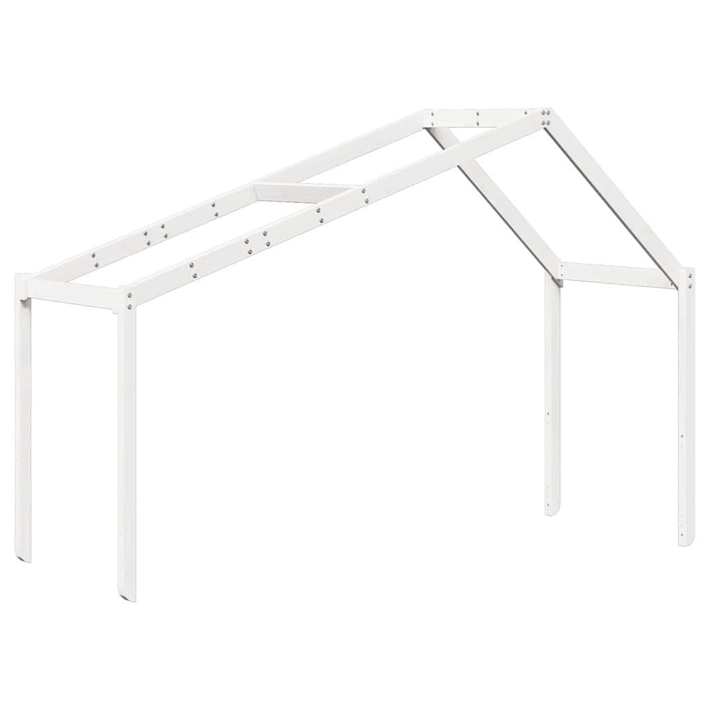 Krov za dječji krevet bijeli 213x85,5x144,5 cm masivna borovina