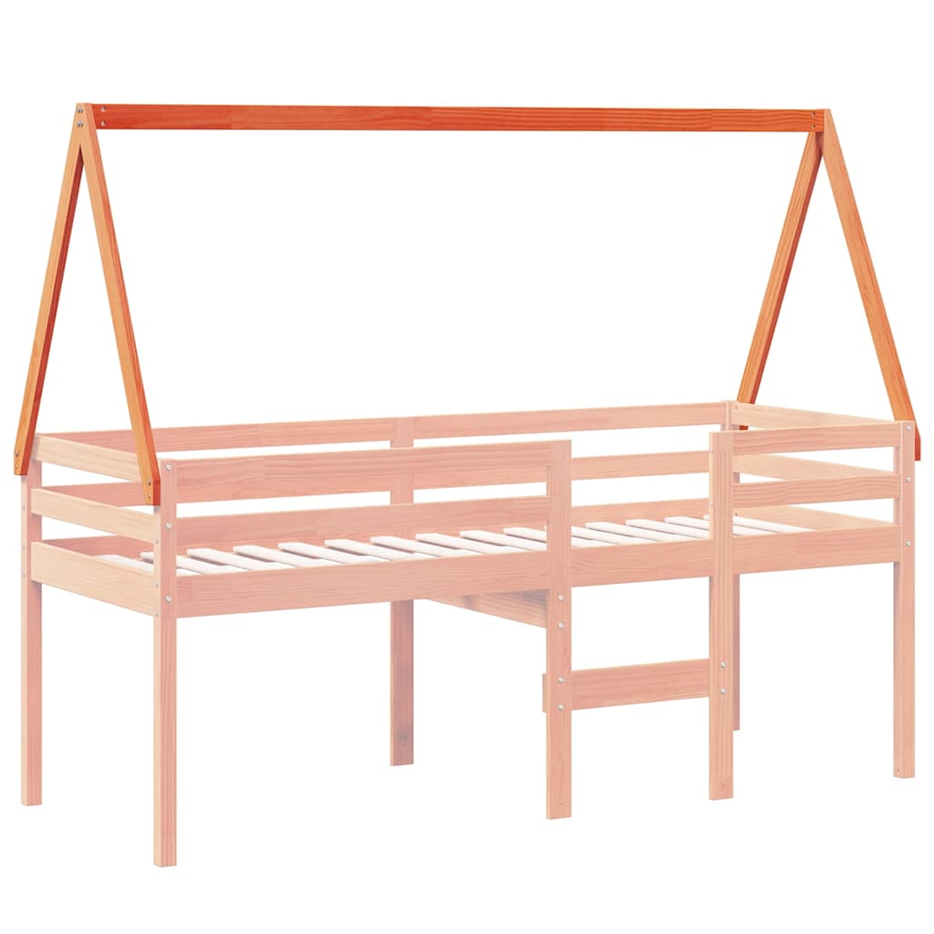 Krov za dječji krevet voštano smeđi 209 x 95,5 x 88 cm borovina
