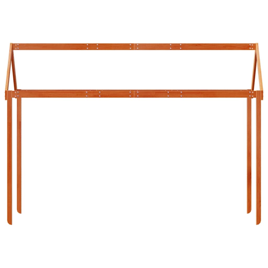 Krov za dječji krevet voštano smeđi 217x95,5x159 cm od borovine
