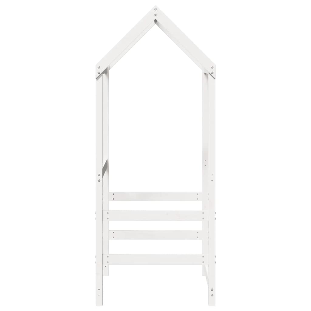 Krov za dječji krevet bijeli 98x70x176,5 cm masivna borovina