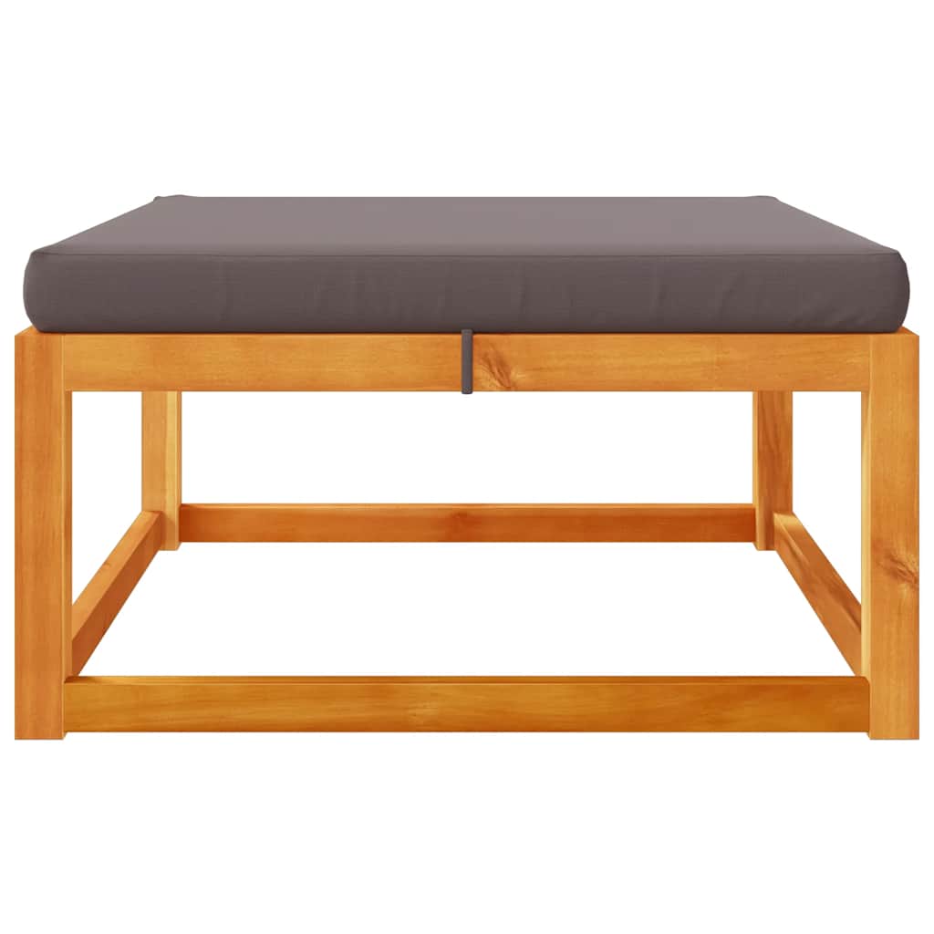 Vrtni tabure s jastukom 65x65x29 cm od masivnog drva bagrema