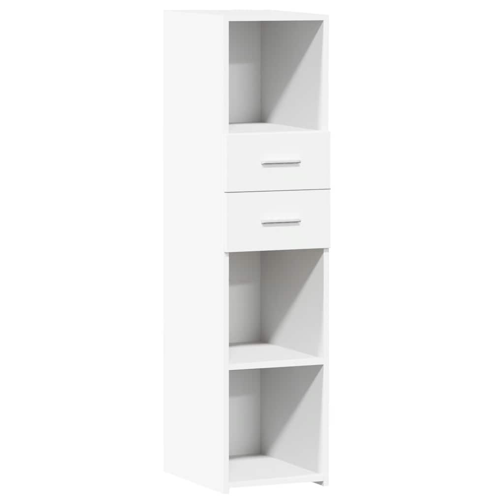Visoka komoda bijela 30 x 42,5 x 124 cm od konstruiranog drva