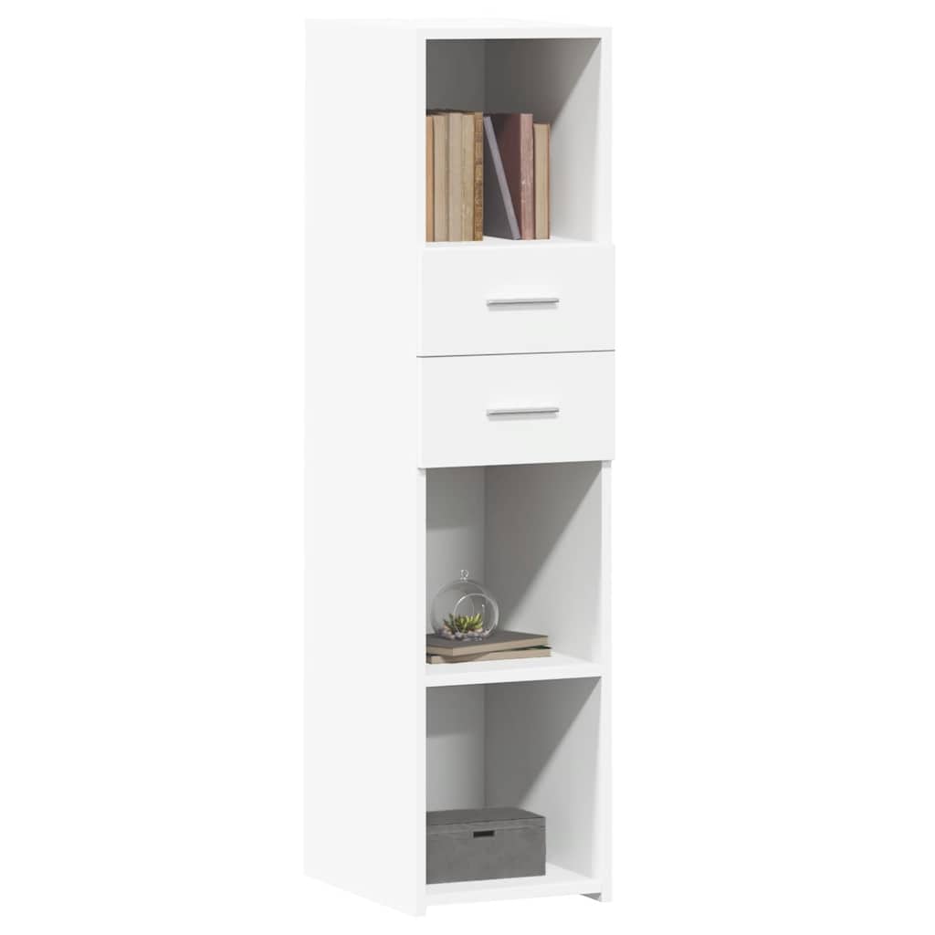 Visoka komoda bijela 30 x 42,5 x 124 cm od konstruiranog drva