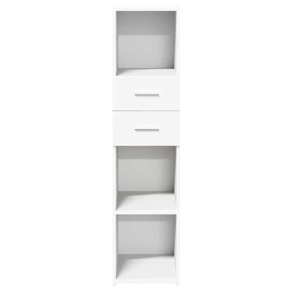 Visoka komoda bijela 30 x 42,5 x 124 cm od konstruiranog drva