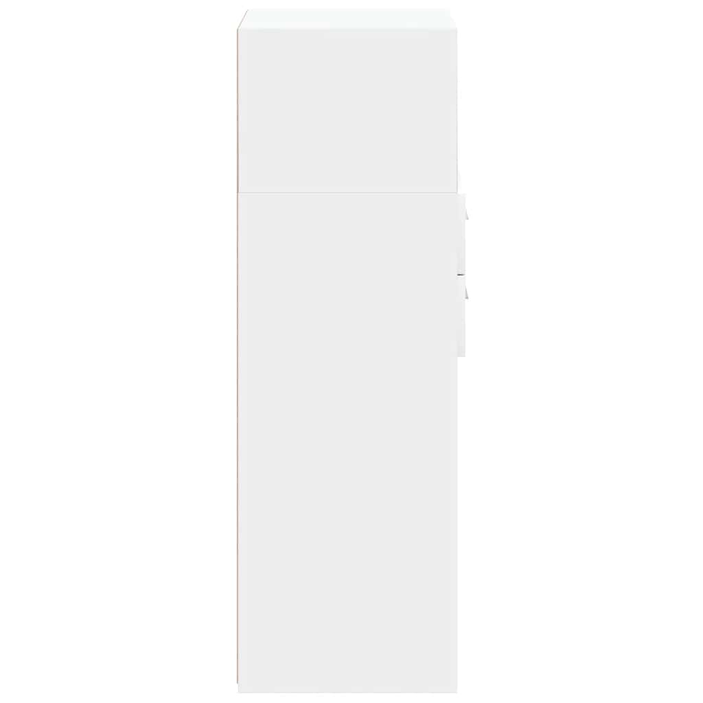 Visoka komoda bijela 30 x 42,5 x 124 cm od konstruiranog drva