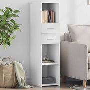 Visoka komoda bijela 30 x 42,5 x 124 cm od konstruiranog drva