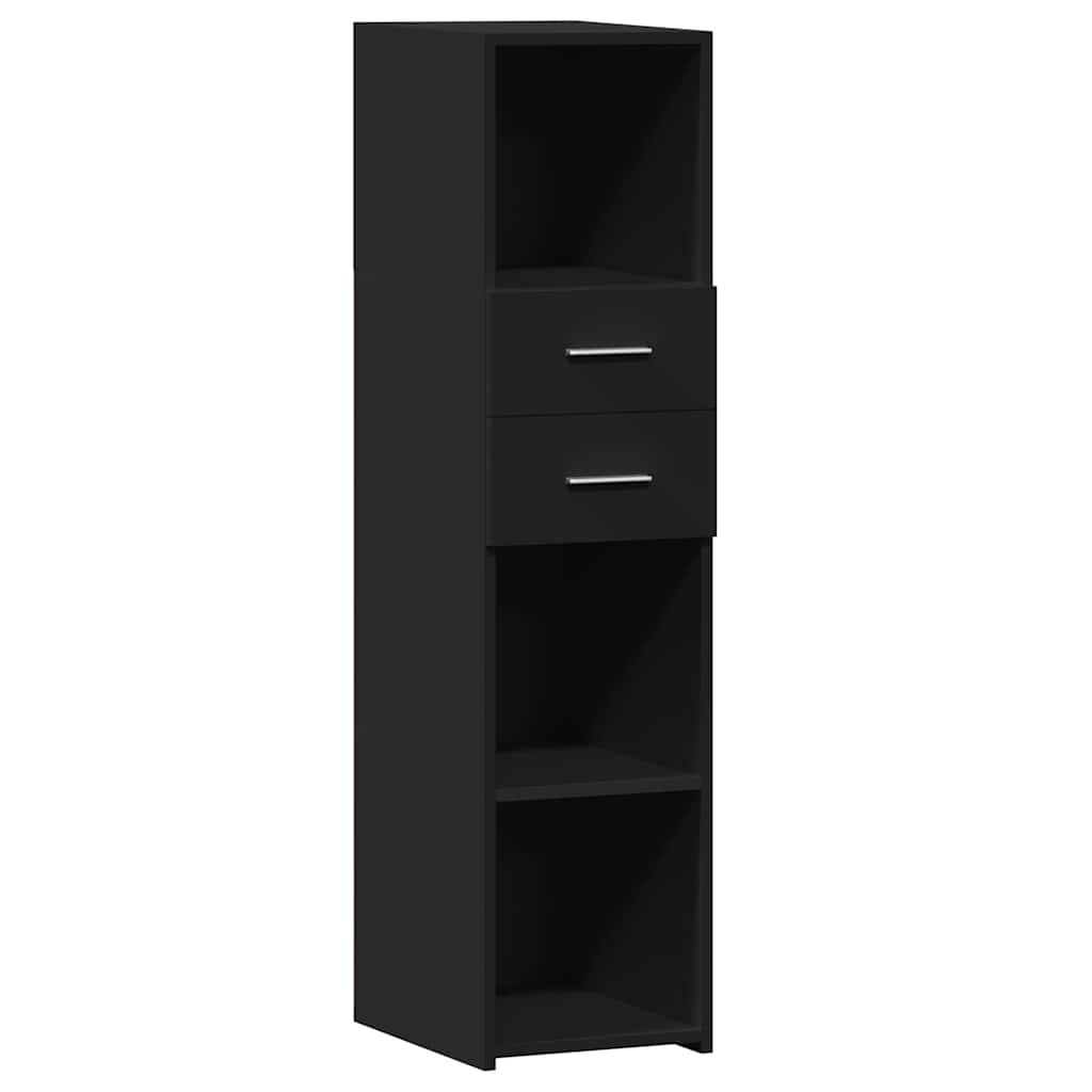 Visoka komoda crna 30 x 42,5 x 124 cm od konstruiranog drva