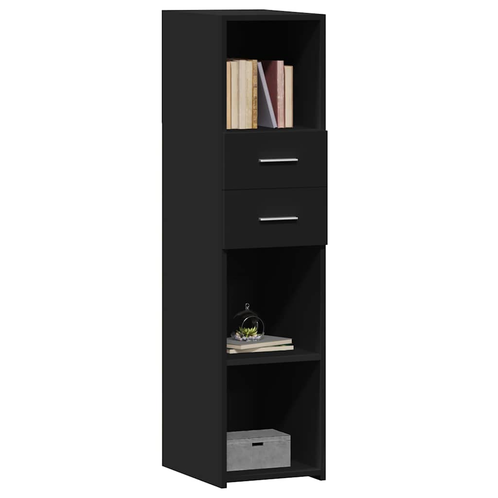 Visoka komoda crna 30 x 42,5 x 124 cm od konstruiranog drva