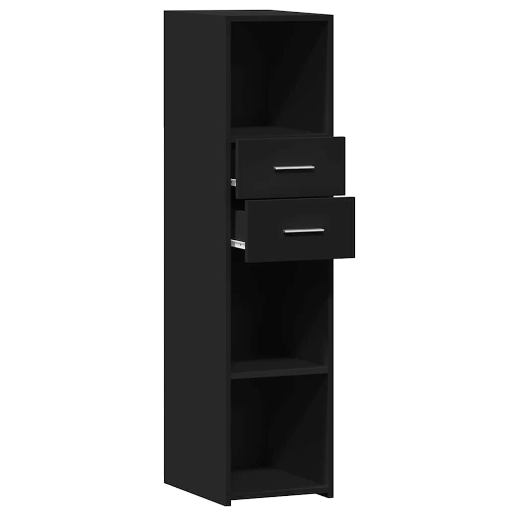 Visoka komoda crna 30 x 42,5 x 124 cm od konstruiranog drva
