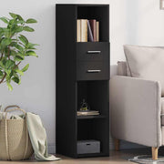 Visoka komoda crna 30 x 42,5 x 124 cm od konstruiranog drva